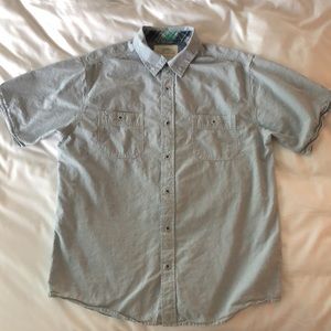 WEATHERPROOF Vintage 100% Cotton Short Sleeve Button Down
